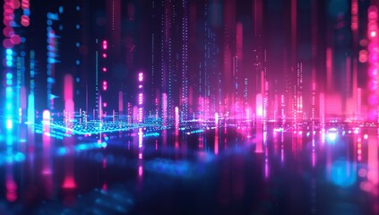 Technology abstract particle wave Background	