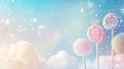 Fantasy candy background, super cute soft ,happy children's day 