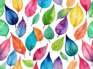colorful watercolor leaf Background