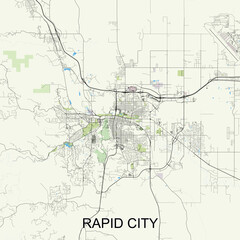 Rapid City, South Dakota, United States map 