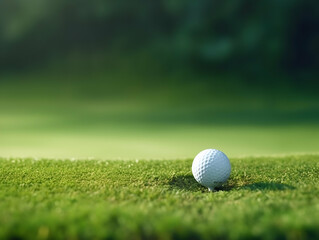 Golf Playing, Golf balls on Golf Club, Professional golf course, Golfer putting golf ball on the green golf, Golf Players Playing, Ai Generated Photo