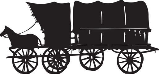 wagon train silhouette