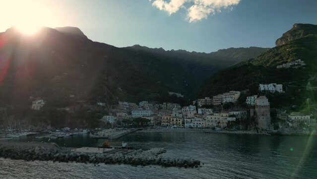 Aerial view of Cetara.
Amalfi Coast , Salerno , Campania.
