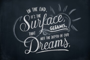 Obraz premium inspirational-quote-surface-gleams