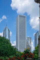Chicago Skyscrapers Against a Clear Blue Sky