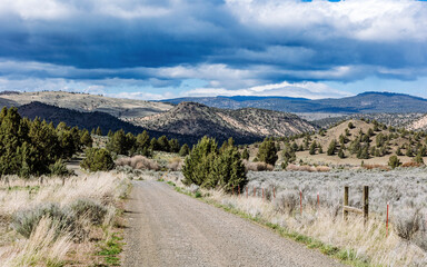 Prineville Oregon Wilderness Landscape with Central Oregon Mountains