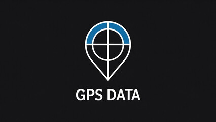 Obraz premium Logo illustration - GPS data for urban planning: optimizing infr