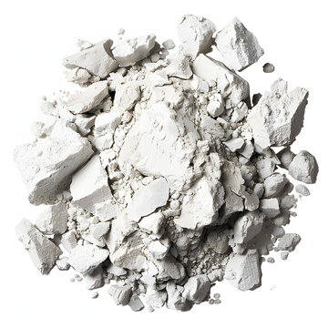 Kaolin isolated on white background, pop-art, png
