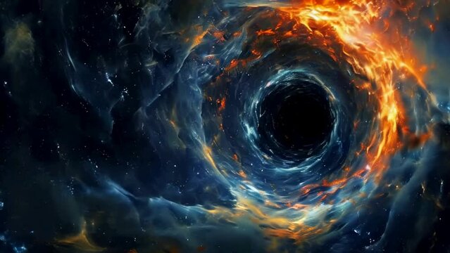 Black hole with nebula Background. Galaxy, Space, Universe concept
