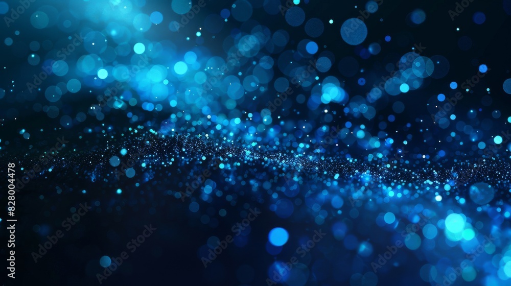 Poster the image is a blue background with many small blue dots scattered throughout