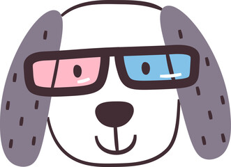 Dog With Sunglasses Portrait