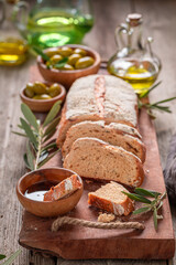 Homemade bread as a classic bread in Tuscany.