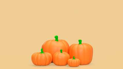 The Pumpkin for Thanksgiving day or holiday concept 3d rendering.