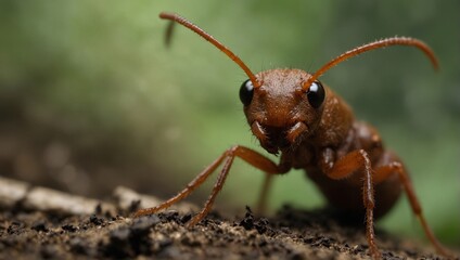Macro image of a red ant