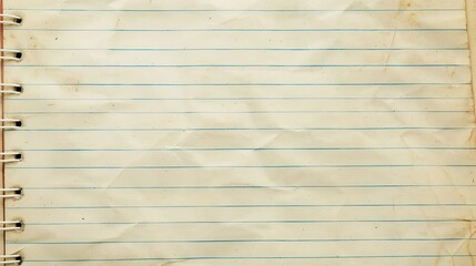 A page of a notebook with a blue line on it