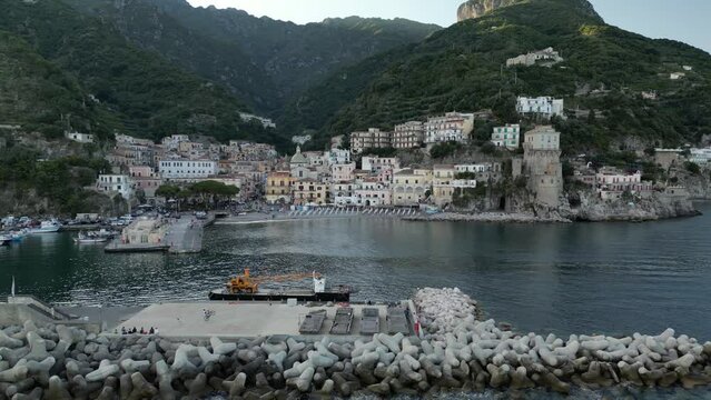 Aerial view of Cetara.
Amalfi Coast , Salerno , Campania.