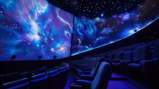 Experience the grandeur of the universe as you sit back and take in the stunning display of cosmic wonders in the digital planetarium.