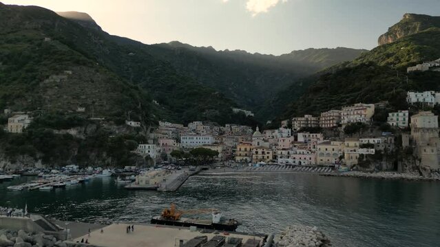 Aerial view of Cetara.
Amalfi Coast , Salerno , Campania.