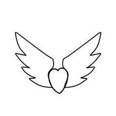 Hearts with wings icon