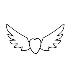 Hearts with wings icon