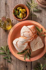 Delicious rolls as traditional baked in Tuscany.