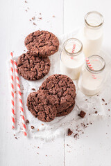 Crunchy and sweet brown cookies as a breakfast snack.