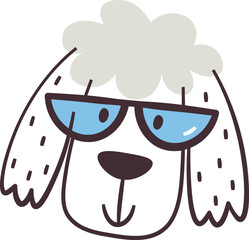 Dog With Sunglasses Portrait