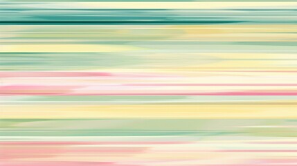 Abstract seamless pattern with blurred ombre gradient stripes and pastel horizontal lines in a retro summer color palette