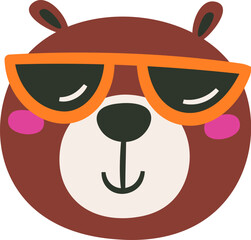 Bear With Sunglasses Portrait