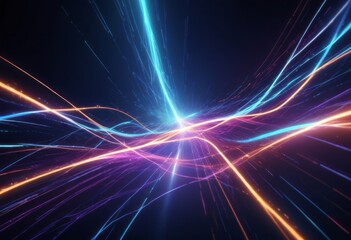 Abstract technology background of high speed global data transfer, ultra fast broadband and connection, digital cyber tech motion