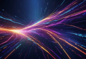 Abstract technology background of high speed global data transfer, ultra fast broadband and connection, digital cyber tech motion