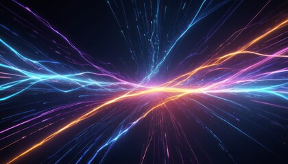 Abstract technology background of high speed global data transfer, ultra fast broadband and connection, digital cyber tech motion