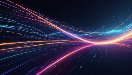 Abstract technology background of high speed global data transfer, ultra fast broadband and connection, digital cyber tech motion