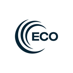 ECO logo. E C O design. White ECO letter. ECO, E C O letter logo design. E C O letter logo design in FIVE, FOUR, THREE, style. letter logo set in one artboard. E C O letter logo vector design.