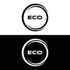 ECO logo. E C O design. White ECO letter. ECO, E C O letter logo design. E C O letter logo design in FIVE, FOUR, THREE, style. letter logo set in one artboard. E C O letter logo vector design.