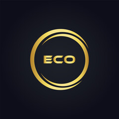 ECO logo. E C O design. White ECO letter. ECO, E C O letter logo design. E C O letter logo design in FIVE, FOUR, THREE, style. letter logo set in one artboard. E C O letter logo vector design.