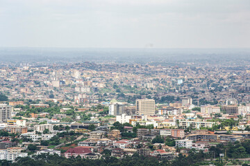 Fototapeta premium Aerial view of yaounde, Cameroon