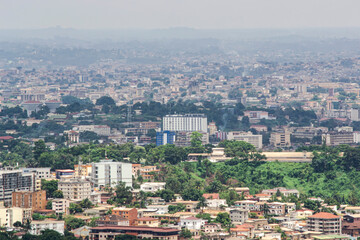 Obraz premium Aerial view of yaounde, Cameroon