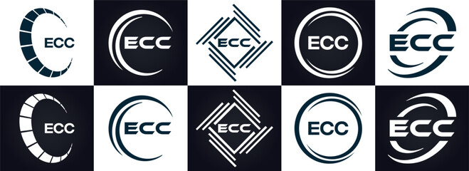 E C C, E C C design, E C C letter, E C C logo, ECC, ECC letter, ECC logo, ECC monogram,  golden latter logo, gold logo ,icon, identity, industry, initial, letter, line, linked, logo, logos, logotype, 