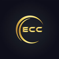 ECC logo. E C C design. White ECC letter. ECC, E C C letter logo design. E C C letter logo design in FIVE, FOUR, THREE, style. letter logo set in one artboard. E C C letter logo vector design.