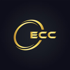 ECC logo. E C C design. White ECC letter. ECC, E C C letter logo design. E C C letter logo design in FIVE, FOUR, THREE, style. letter logo set in one artboard. E C C letter logo vector design.