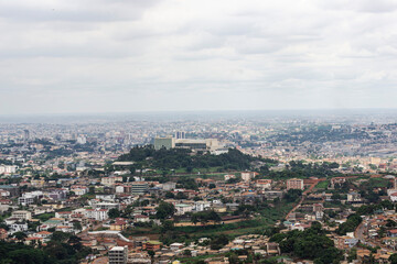 aerial view of the yaounde city, Aerial view of yaounde, Cameroon 01