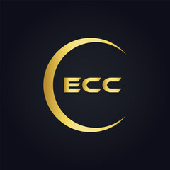 ECC logo. E C C design. White ECC letter. ECC, E C C letter logo design. E C C letter logo design in FIVE, FOUR, THREE, style. letter logo set in one artboard. E C C letter logo vector design.