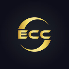 ECC logo. E C C design. White ECC letter. ECC, E C C letter logo design. E C C letter logo design in FIVE, FOUR, THREE, style. letter logo set in one artboard. E C C letter logo vector design.