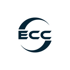 ECC logo. E C C design. White ECC letter. ECC, E C C letter logo design. E C C letter logo design in FIVE, FOUR, THREE, style. letter logo set in one artboard. E C C letter logo vector design.