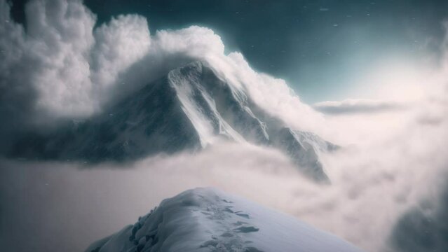 Winter Adventure Cold Landscapes Snowy Peaks and the Challenge of Climbing to the Top