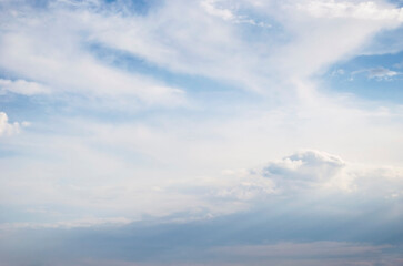 gentle clouds in the blue sky