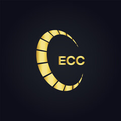 ECC logo. E C C design. White ECC letter. ECC, E C C letter logo design. E C C letter logo design in FIVE, FOUR, THREE, style. letter logo set in one artboard. E C C letter logo vector design.