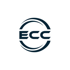 ECC logo. E C C design. White ECC letter. ECC, E C C letter logo design. E C C letter logo design in FIVE, FOUR, THREE, style. letter logo set in one artboard. E C C letter logo vector design.