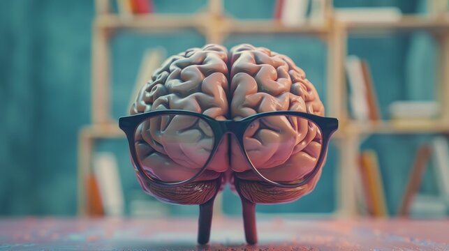 National Train Your Brain Day concept with copy space area for text